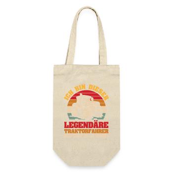 Landwirt Bauernhof Farmer Bauer Traktor - Geschenkbeutel für Flaschen - Natur - Vorne