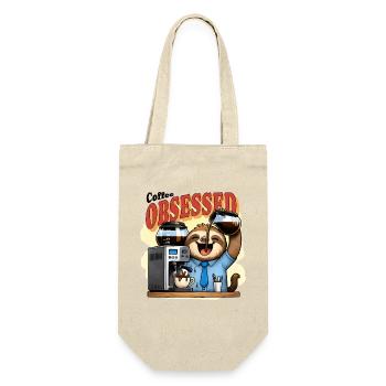 Coffee Obsessed Sloth Caffeine - Gift Bag for Bottles - nature - Front