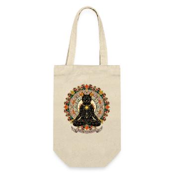 Nature Mandala Chat Wicca Ésotérisme - Sac à bouteille - nature - Devant
