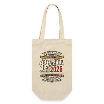 Vintage Pension 2026 | Retirement | Pension Shirt - Gift Bag for Bottles - nature - Front
