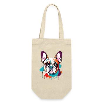 Pop Art Bulldog Color Festival - Gift Bag for Bottles - nature - Front