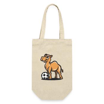 Camel with Soccer Cartoon - Gift Bag for Bottles - nature - Front