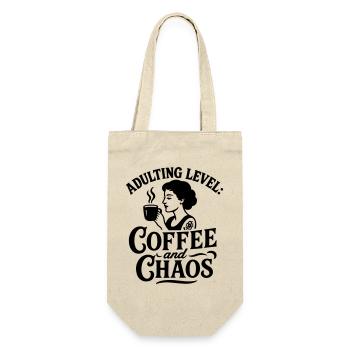 Café drôle dire chaos drôles dictons travailler - Sac à bouteille - nature - Devant