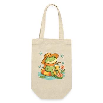 Summer Frog – Cozy Frog with Lemonade - Gift Bag for Bottles - nature - Front