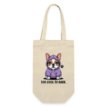 Too cool to bark: Casual bulldog style - Gift Bag for Bottles - nature - Front