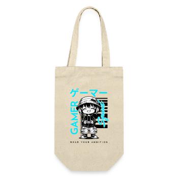 Gamer Squad – Kawaii Chibi Gamer Streetwear Manga - Gift Bag for Bottles - nature - Front