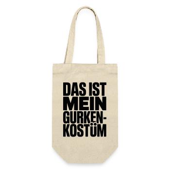 Gurke Das Ist Mein Gurken Kostüm Fasching Karneval - Geschenkbeutel für Flaschen - Natur - Vorne