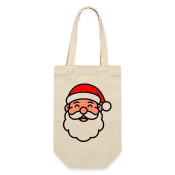 Sweet Santa Claus | St. Nicholas' face - Gift Bag for Bottles - nature - Front