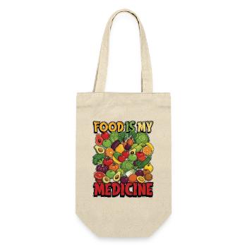 Nutritionist Food Is My Medicine Nutritional Coach - Gift Bag for Bottles - nature - Front