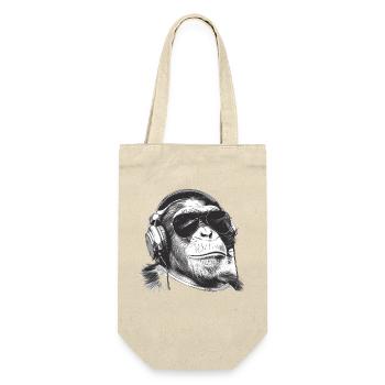 Monkey DJ with headphones - Gift Bag for Bottles - nature - Front