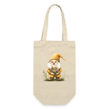 Gnome with Flower Basket - Gift Bag for Bottles - nature - Front