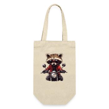 raton laveur sur moto au look rétro - Sac à bouteille - nature - Devant