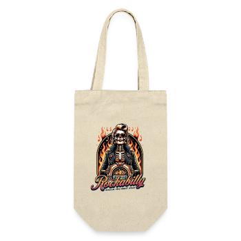 Rock and Roll Always and Forever Rockabilly 2025 - Geschenkbeutel für Flaschen - Natur - Vorne
