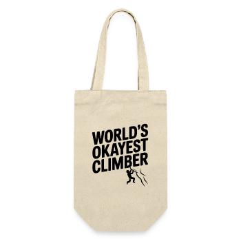 Der okayste Kletterer der Welt - Geschenkbeutel für Flaschen - Natur - Vorne