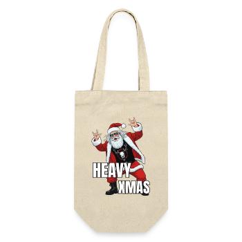 Headbanging Santa - Heavy Xmas - Gift Bag for Bottles - nature - Front