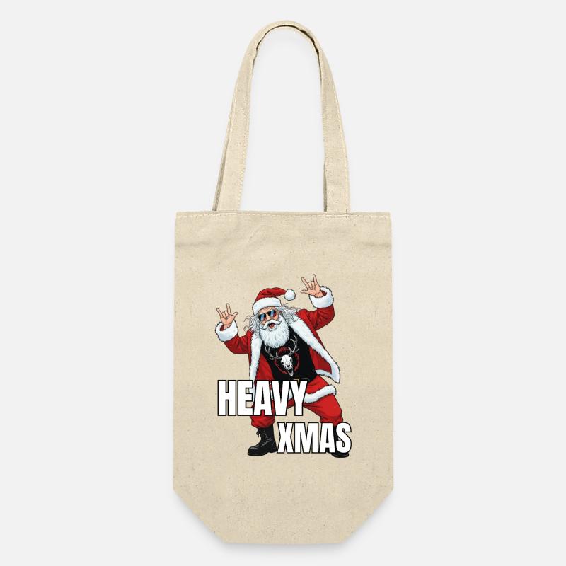 Headbanging Père Noël - Noël lourd - Sac à bouteille - nature