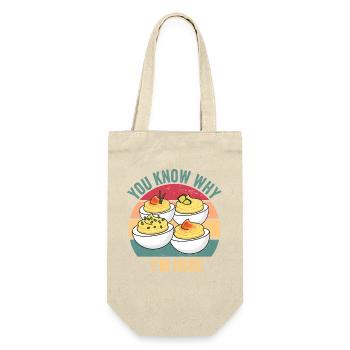 You know why I'm here: Thanksgiving Sink - Gift Bag for Bottles - nature - Front