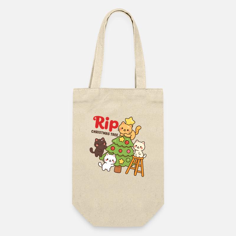 RIP Christmas Tree Cats, Kittens - Gift Bag for Bottles - nature