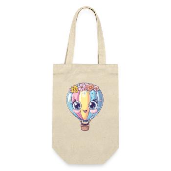 Pastel Balloon with Floral Wreath - Gift Bag for Bottles - nature - Front