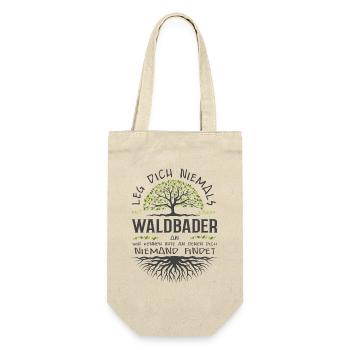 Waldbaden Wald Natur Baum Shinrin-Yoku Geschenk - Geschenkbeutel für Flaschen - Natur - Vorne