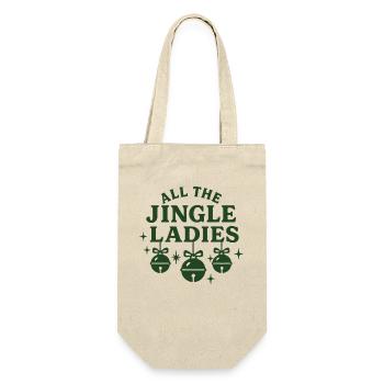 Alle The Jingle Ladies Festlicher Weihnachtsspaß - Geschenkbeutel für Flaschen - Natur - Vorne