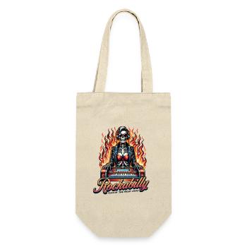 Rock and Roll Always and Forever Rockabilly 2025 - Gift Bag for Bottles - nature - Front