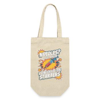 Dialysis Nurse Needles I Call Them Dialysis Worker - Gift Bag for Bottles - nature - Front