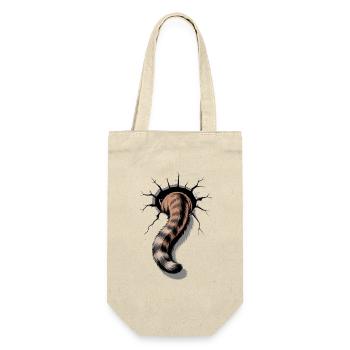 Cat tail looks out of hole funny cat picture - Gift Bag for Bottles - nature - Front