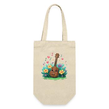 Kukulele Blumengarten - Geschenkbeutel für Flaschen - Natur - Vorne