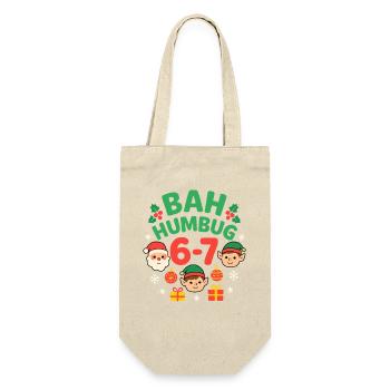 Bah Humbug 6-7 Fun Numéro 6-7 Noël Six Si - Sac à bouteille - nature - Devant