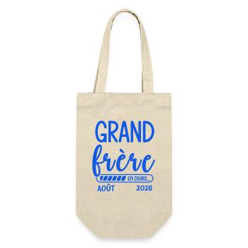 Grand Frère Août 2026 Cadeau Annonce Grossesse - Sac à bouteille - nature - Devant