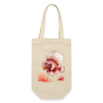 Poisson rayé rouge dans la mer de corail - Sac à bouteille - nature - Devant