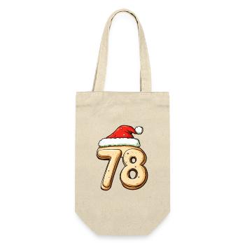 78 Number Cookie Christmas - Gift Bag for Bottles - nature - Front