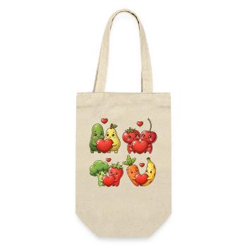 Cœurs fruits kawaii - Sac à bouteille - nature - Devant