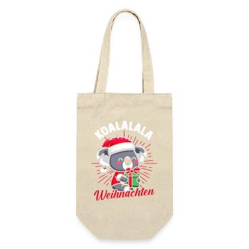 Weihnachtsmann Koala Weihnachtszeit Weihnachts - Geschenkbeutel für Flaschen - Natur - Vorne