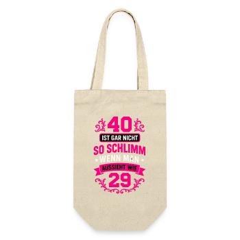 40 isn't so bad when you look like - Gift Bag for Bottles - nature - Front