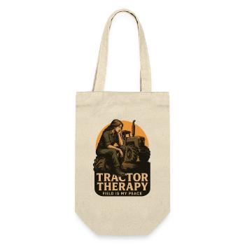 Tractor Therapy Field Is My Peace - Gift Bag for Bottles - nature - Front