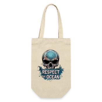 Diver Ocean Diving Respect - Geschenkbeutel für Flaschen - Natur - Vorne