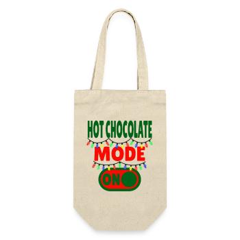 Hot Chocolate Mode ON - Geschenkbeutel für Flaschen - Natur - Vorne