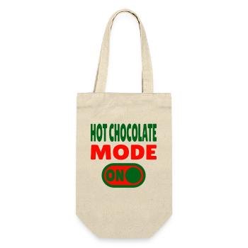 Hot Chocolate Mode ON  - Geschenkbeutel für Flaschen - Natur - Vorne