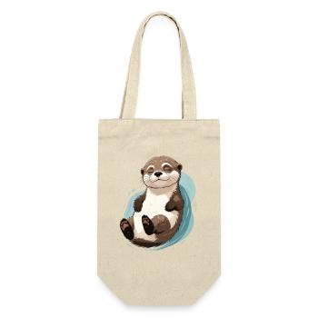 Satisfied otter smile in the water - Gift Bag for Bottles - nature - Front