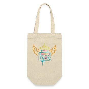 Neon Boombox Angels, Street Music Vibes - Gift Bag for Bottles - nature - Front