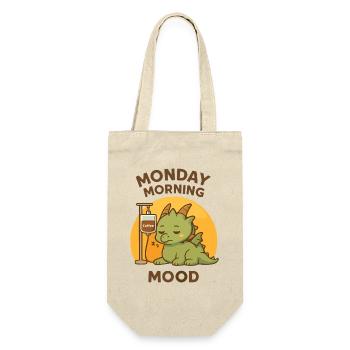 Müder Drache Montagmorgen Kaffee Mood - Geschenkbeutel für Flaschen - Natur - Vorne
