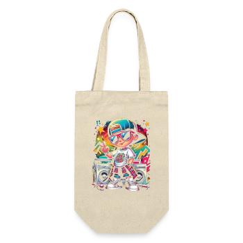 Cool Hip Hop Guy Graffiti Artist Illustration - Gift Bag for Bottles - nature - Front