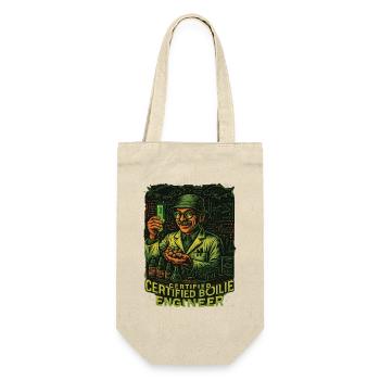 Certified Boilie Engineer for Fishing Enthusiasts - Gift Bag for Bottles - nature - Front