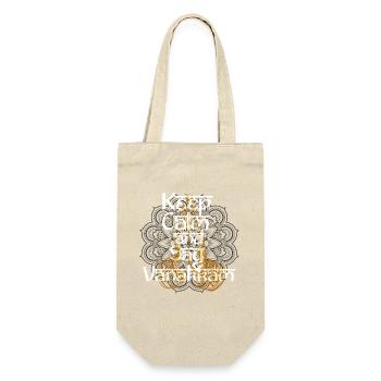 Tamil Sri Lanka Keep Calm And Say Vanakkam - Geschenkbeutel für Flaschen - Natur - Vorne