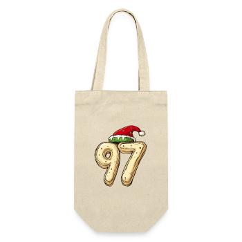 97 Number Cookie Christmas - Gift Bag for Bottles - nature - Front