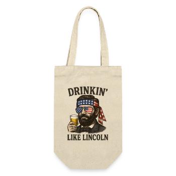 Un cocktail vintage patriotique comme le style Lincoln - Sac à bouteille - nature - Devant