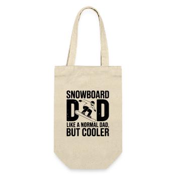 Snowboard-Papa wie ein normaler Vater, aber cooler - Geschenkbeutel für Flaschen - Natur - Vorne