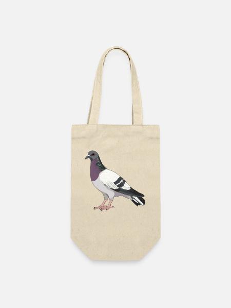 Tauben Taube - Geschenkbeutel für Flaschen - Natur